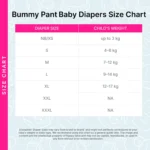 Bummy Pant Baby Diapers Size Chart
