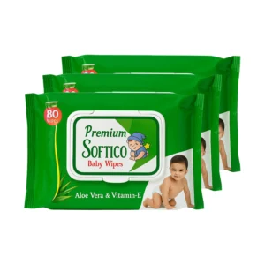 Softico Premium Wipes (Pack of 3)